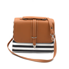 Multi Color Crossbody Bag- Black & Brown