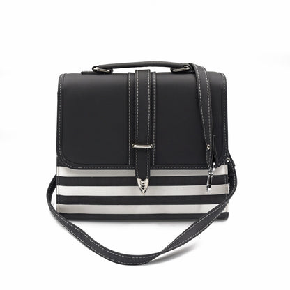 Multi Color Crossbody Bag- Black & White