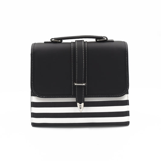 Multi Color Crossbody Bag- Black & White