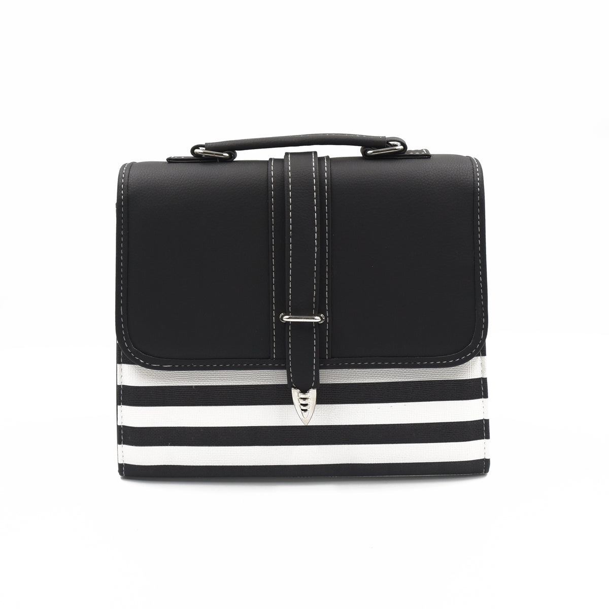 Multi Color Crossbody Bag- Black & White