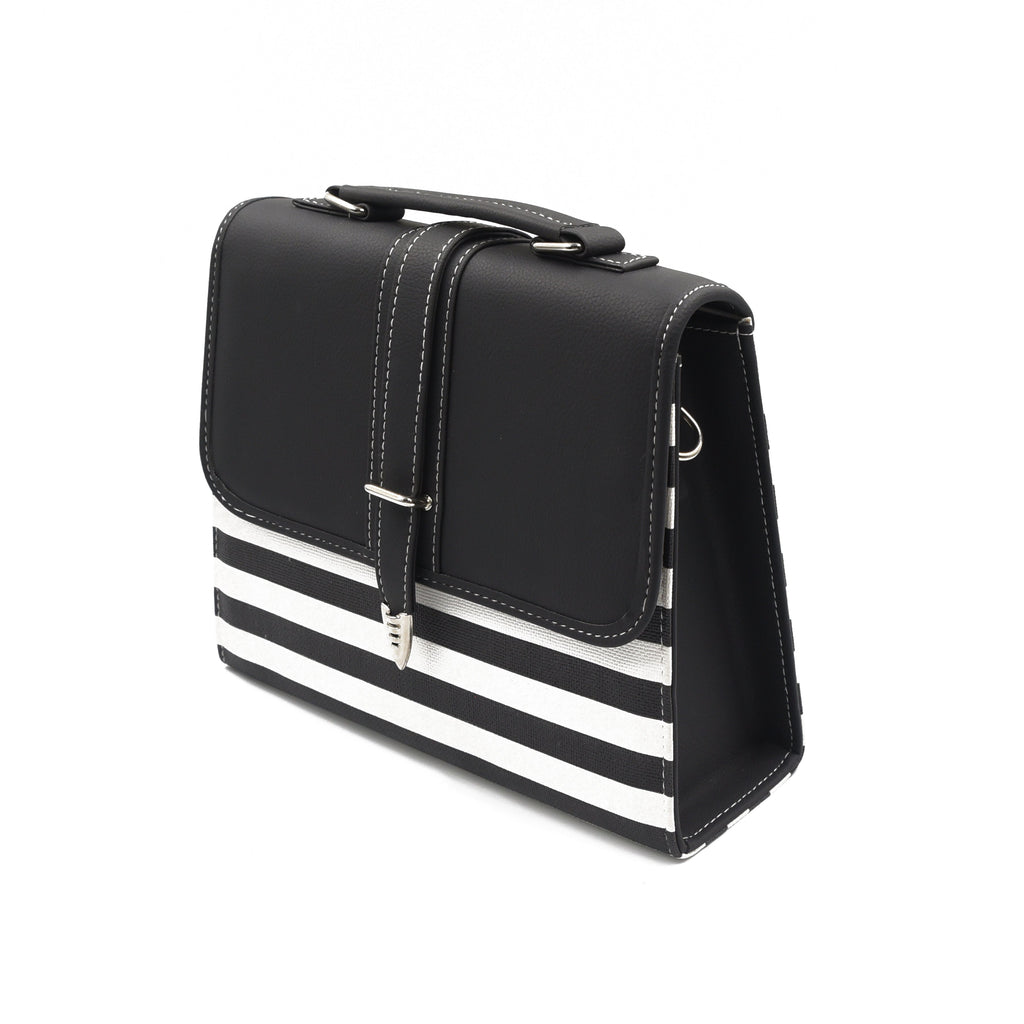 Multi Color Crossbody Bag- Black & White