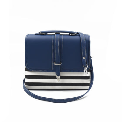 Multi Color Crossbody Bag- Blue & Black