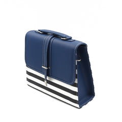 Multi Color Crossbody Bag- Blue & Black