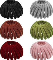 Velvet Fashion Hair Clip | Pack of 6 |