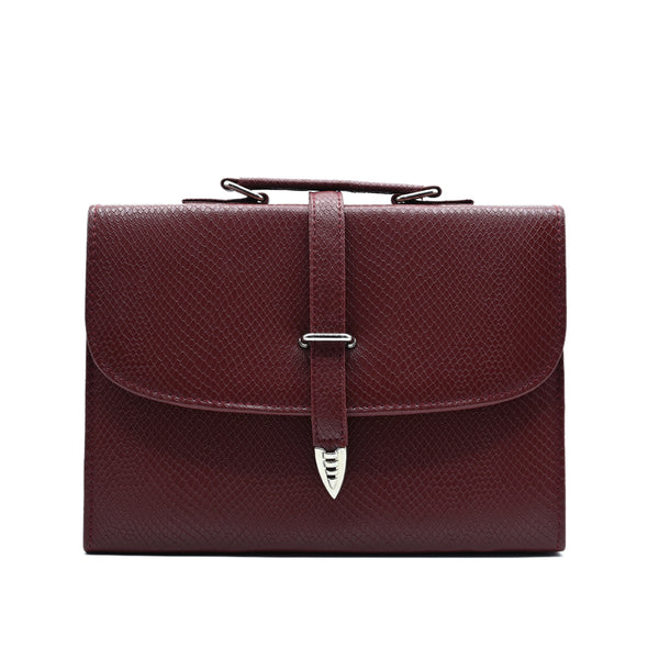 Classic Square Top Handle Bag - Brown