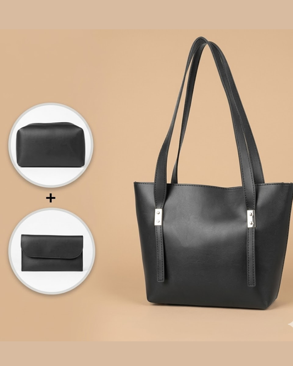 Grace Trio Handbag Set of 3 Black