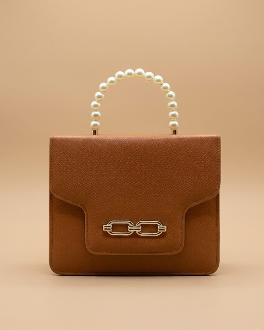 Lustre Pearl Tote – Chic Tang Handbag with Pearl Handle