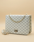 Luxury Grid Chain Bag Cream