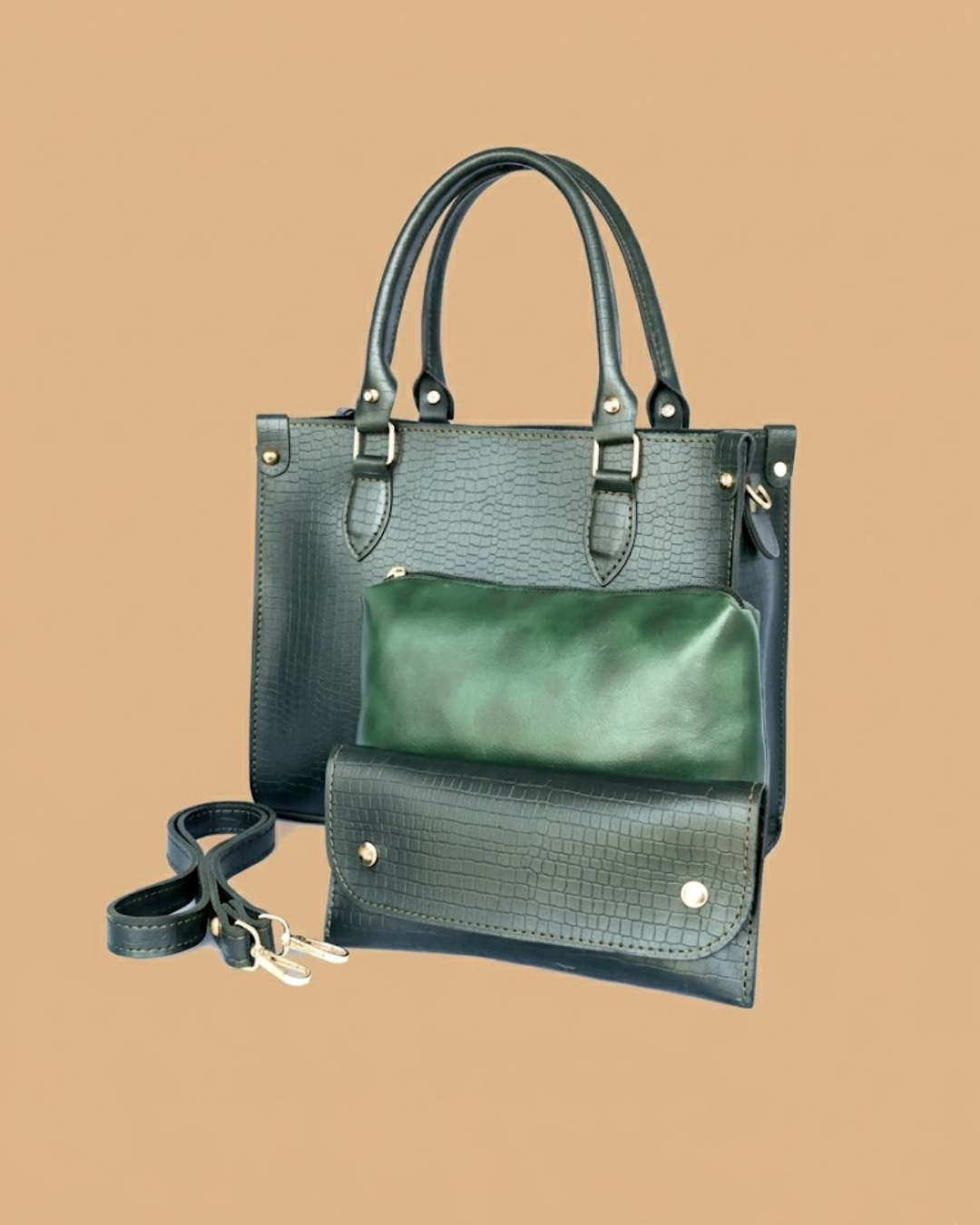 Olive Green Hobo Handbag for Women | Stylish PU Leather Ladies Bag in Pakistan