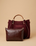 Quaint Top Handle Tote Bag - Maroon