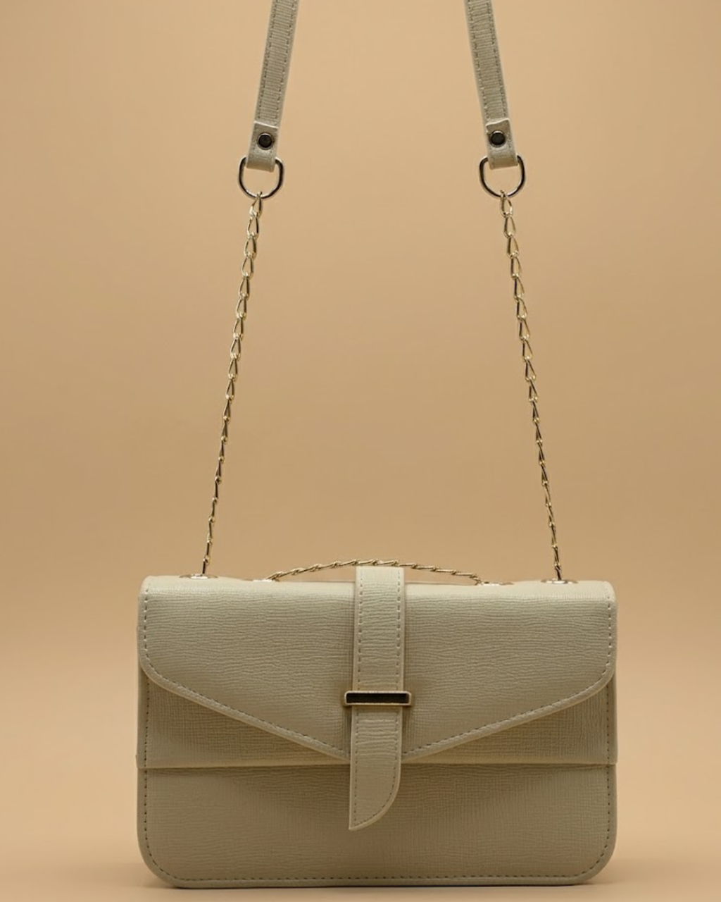 Stylisha Crossbody chain Bag - Skin Beige