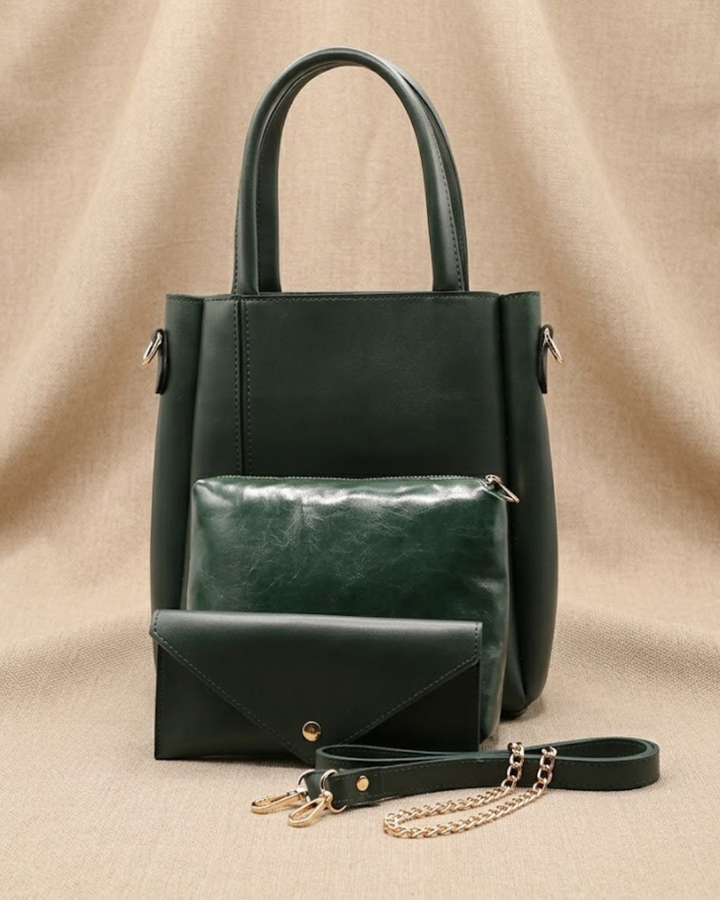 Urban Chic 4-in-1 Tote Bag Set – Forest Green