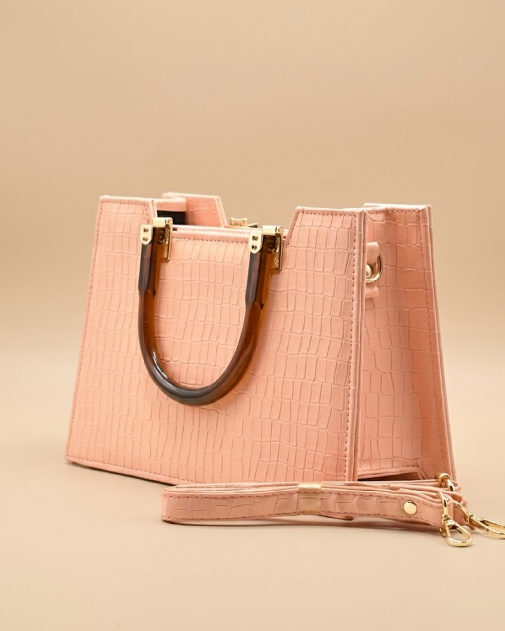 Atek - Cross Body Bag - Peach