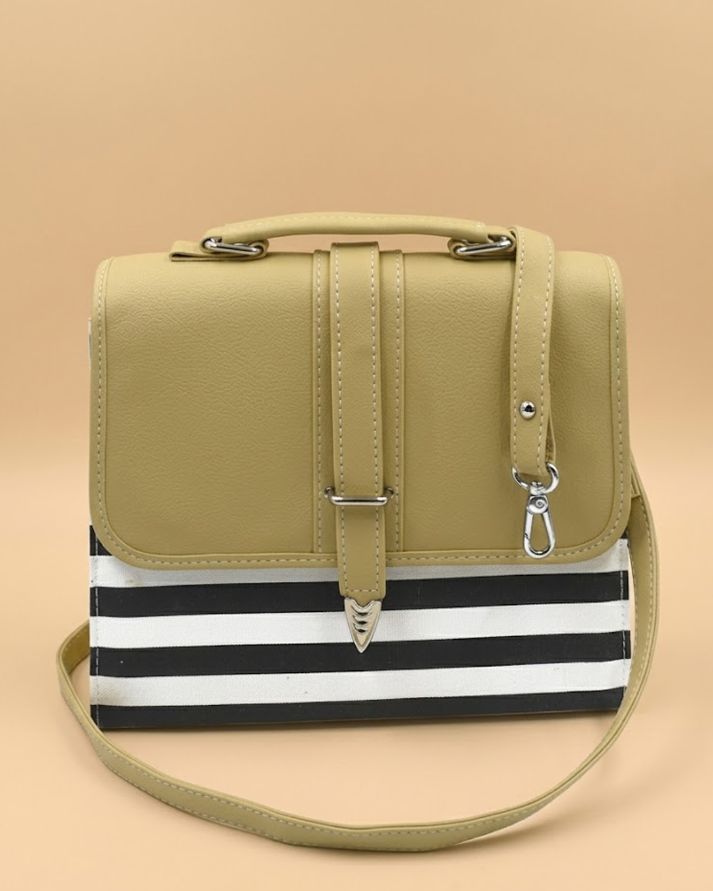 Multi Color Crossbody Bag- Skin & Black