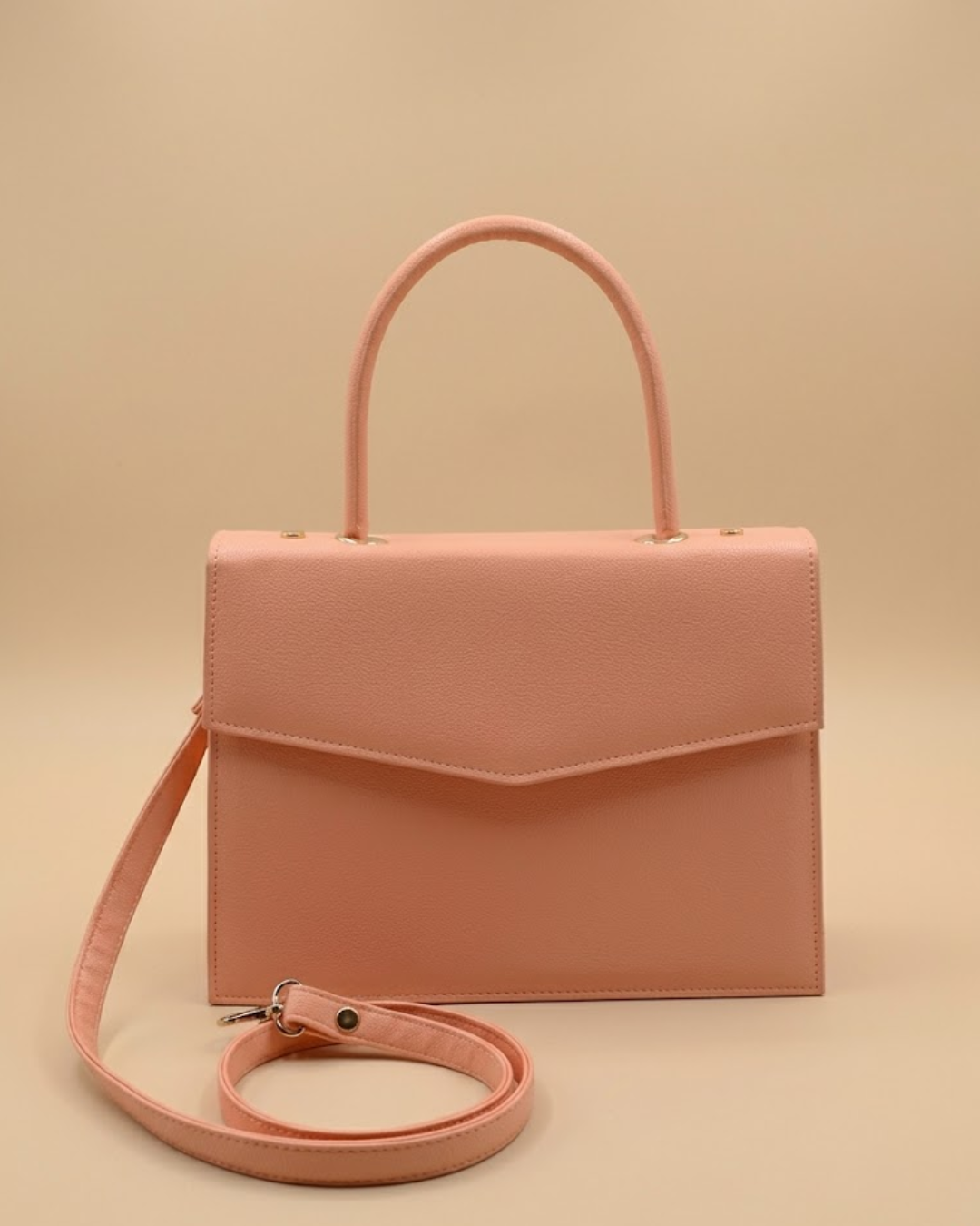 Statique Handbag For Women - Peach