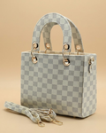 Checker Mini Crossbody_White