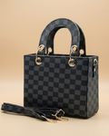 Checker Mini Crossbody bag_ Black