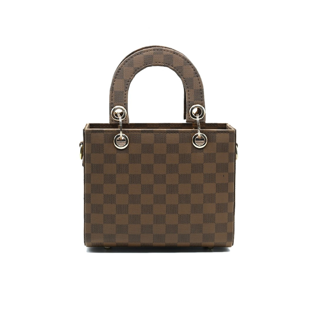 Checker Mini Crossbody_Brown