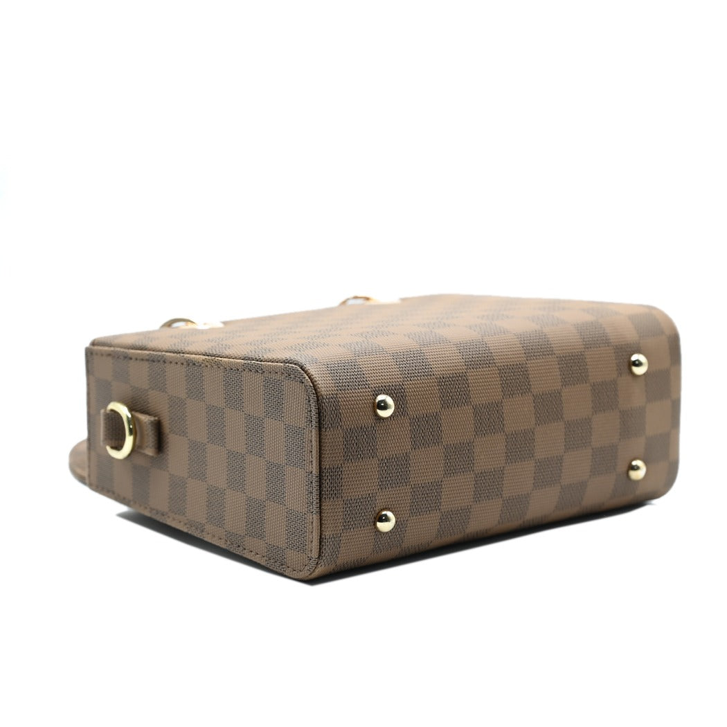 Checker Mini Crossbody_Brown