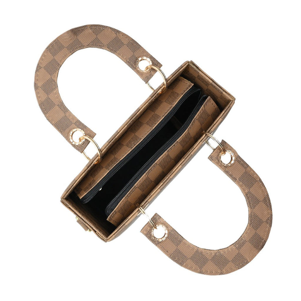 Checker Mini Crossbody_Brown