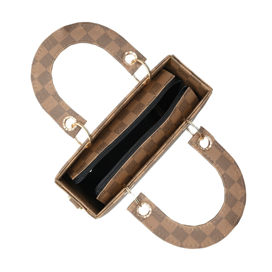 Checker Mini Crossbody_Brown