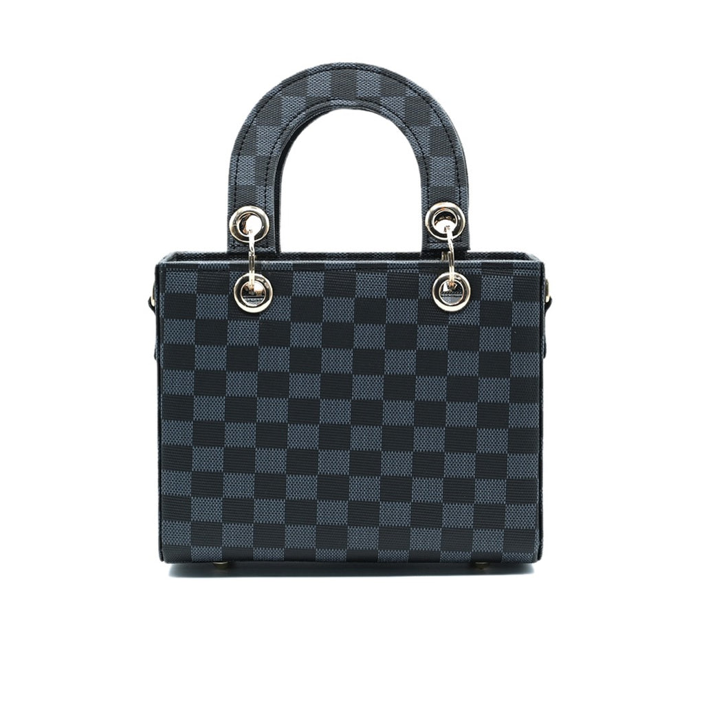 Checker Mini Crossbody bag_ Black