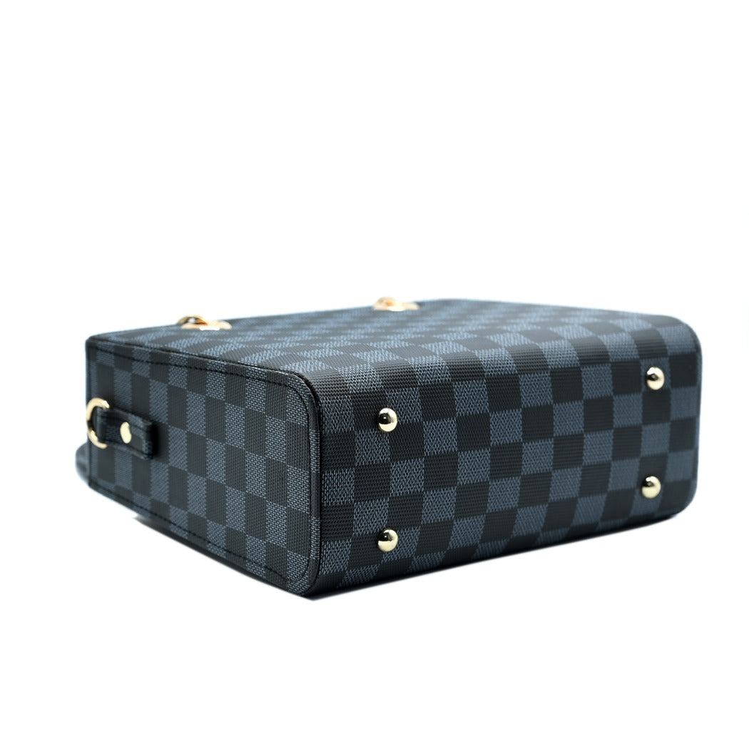 Checker Mini Crossbody bag_ Black