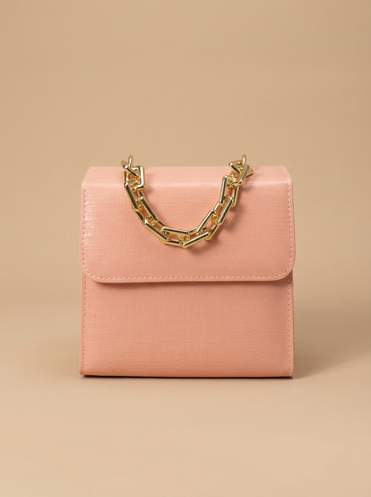 Clasique Handbag -  Peach