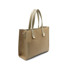 Flap Top Handle Tote Bag - Skin Beige