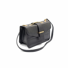 Stylisha crossbody chain bag - Black