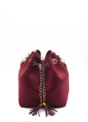 Elara Bucket Bag - Maroon