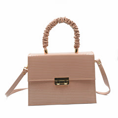 Leather Crossbody Bag - Peach