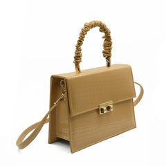 Leather Crossbody Bag -Skin Beige